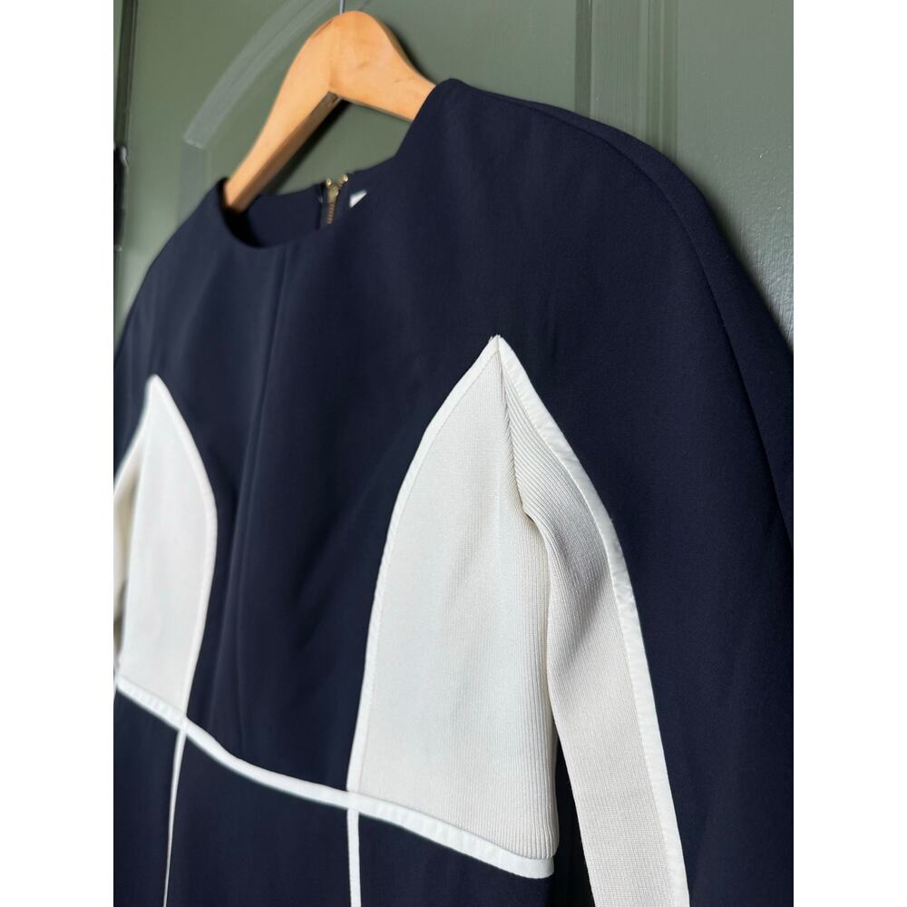 NWT Tuckernuck Navy Cream Evie Long Sleeve Colorblock Mini Work Office Dress XXS - Picture 4 of 7
